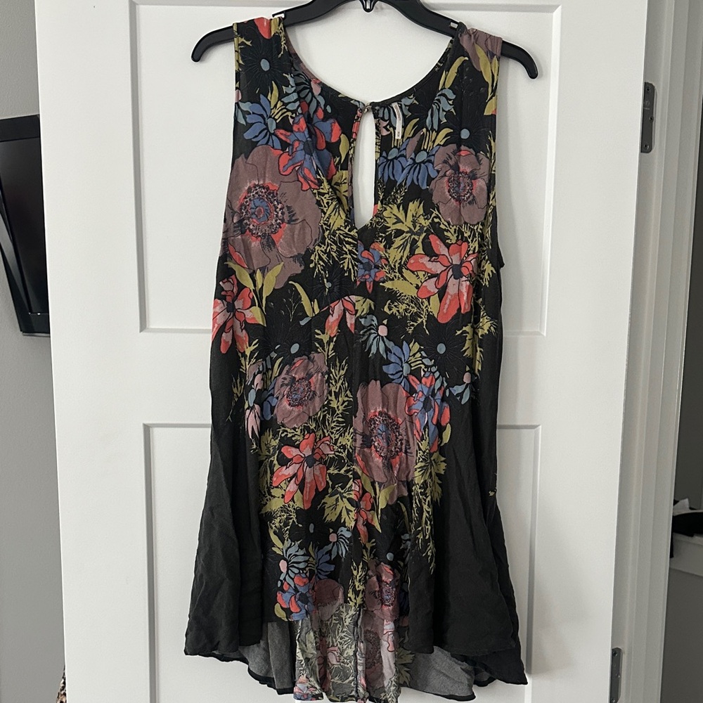 Free People Floral Sleeveless Tunic